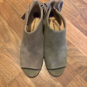 Lucky Brand Peep Toe Booties